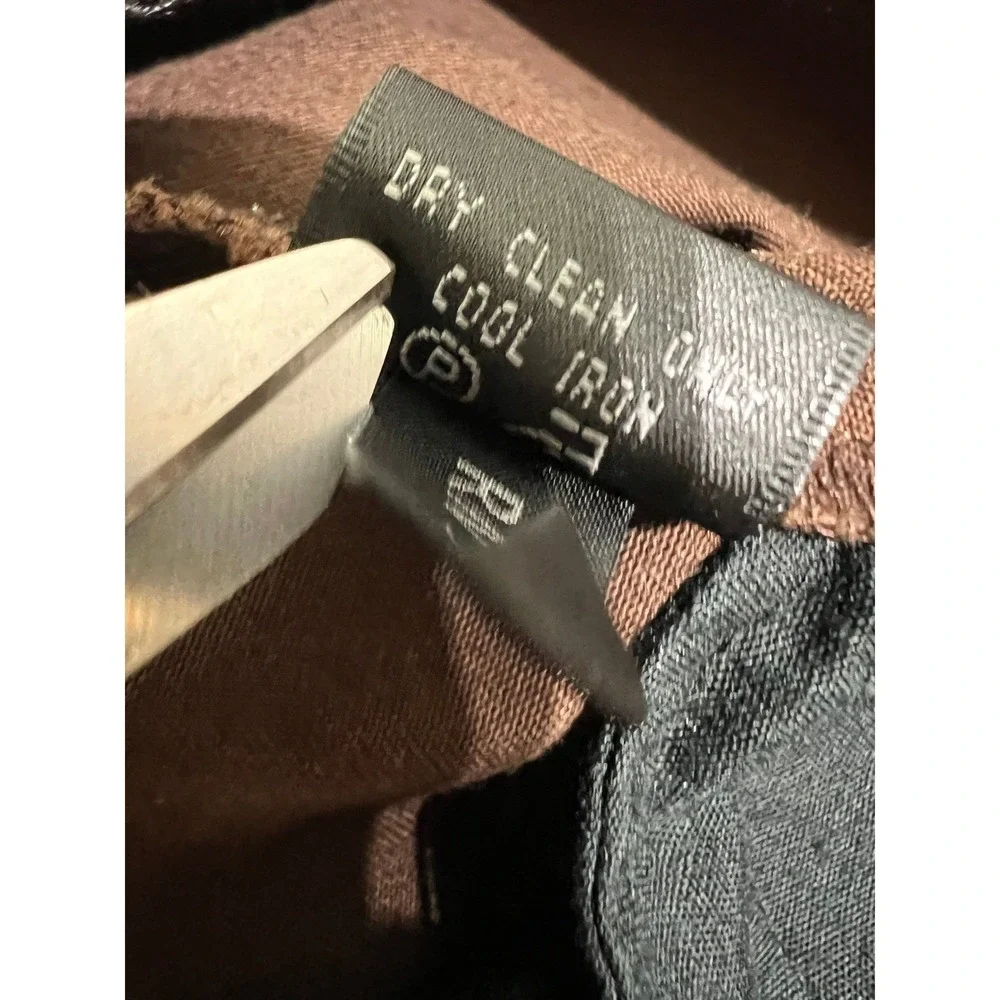 Lafayette‎ 148 New York Brown Cotton Stretch Cropped Straight Leg Pants Size 6